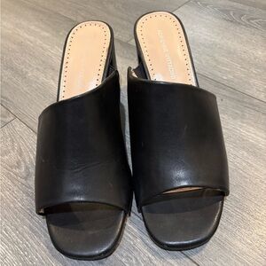 Adrienne Vittadini Albi Black Women's Slide Sandals 9